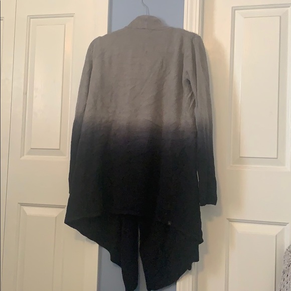 Gray Navy Ombré Calipso Wrap Cardigan Sweater - Picture 8 of 9